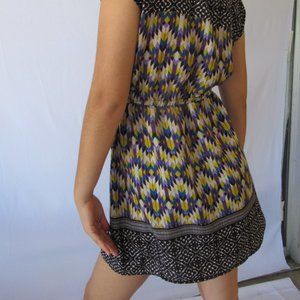 Be Bop Colorful Short Sleeve Dress M